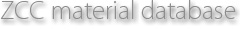 ZCC material database